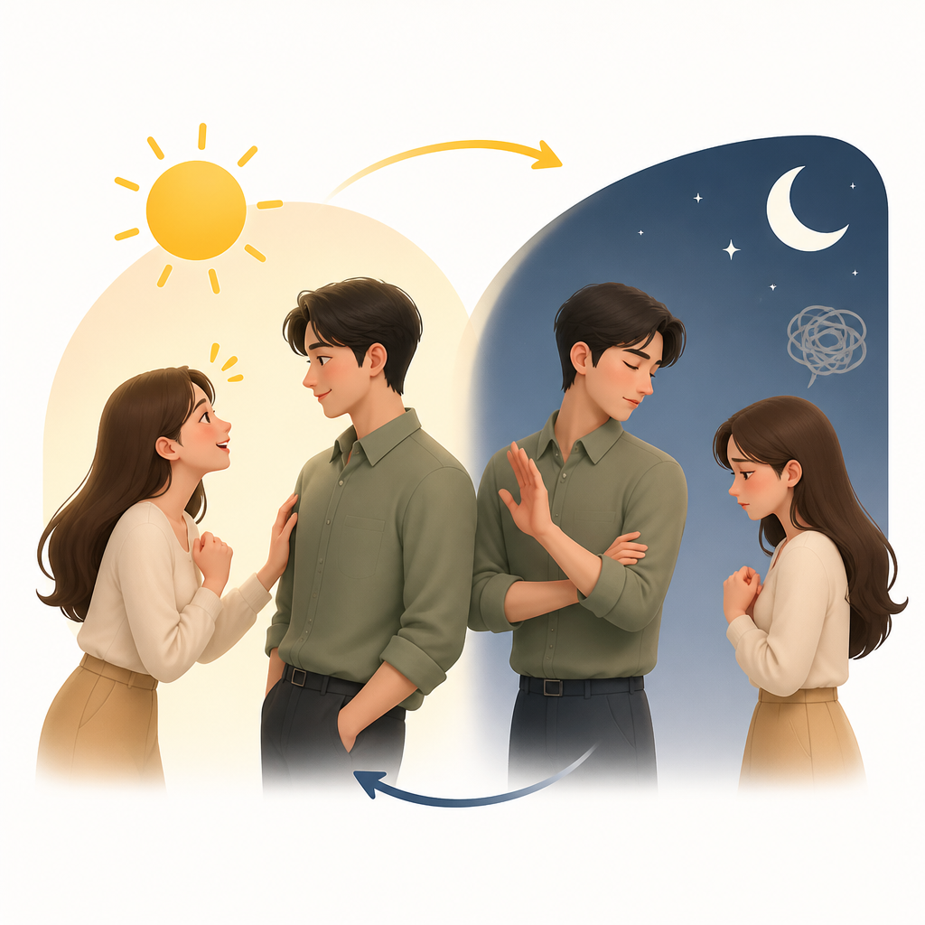 낮이밤저