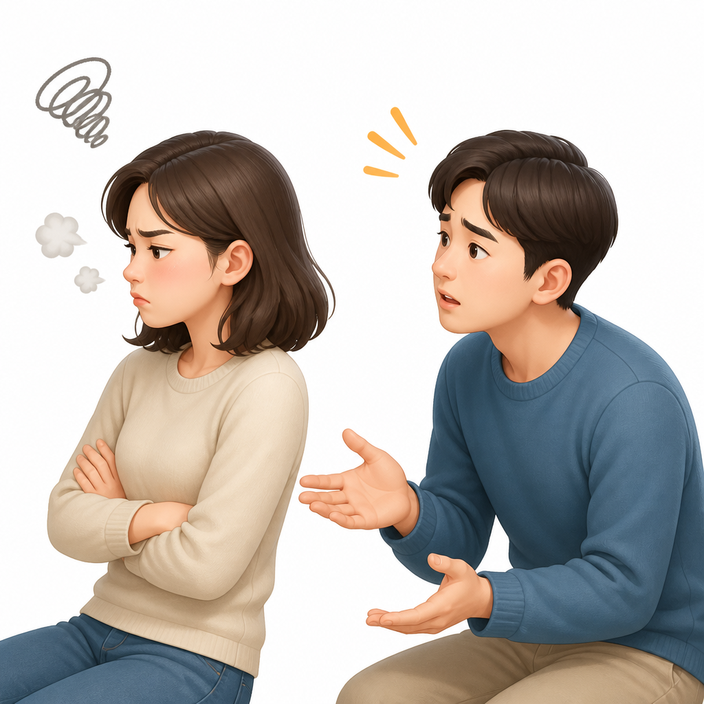 삐지다